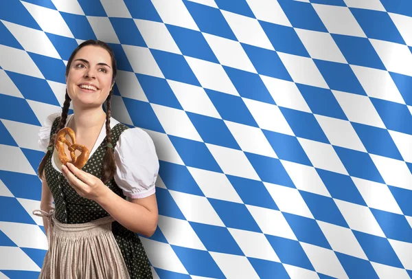 Bavarian waitress Oktoberfest — Stock Photo, Image