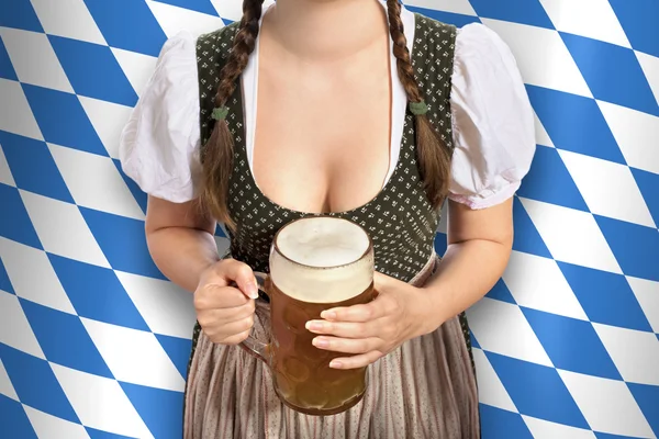 Bayerische Kellnerin beim Oktoberfest — Stockfoto