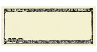 100 Doları Bill açık boşaltmak için izole ile