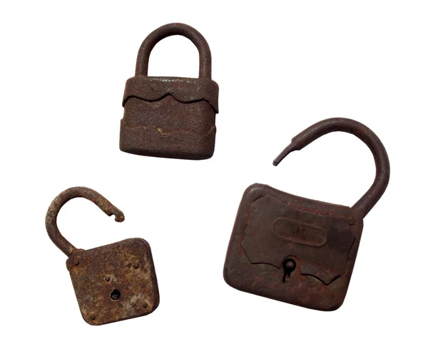 Old wooden padlocks — Stock Photo, Image