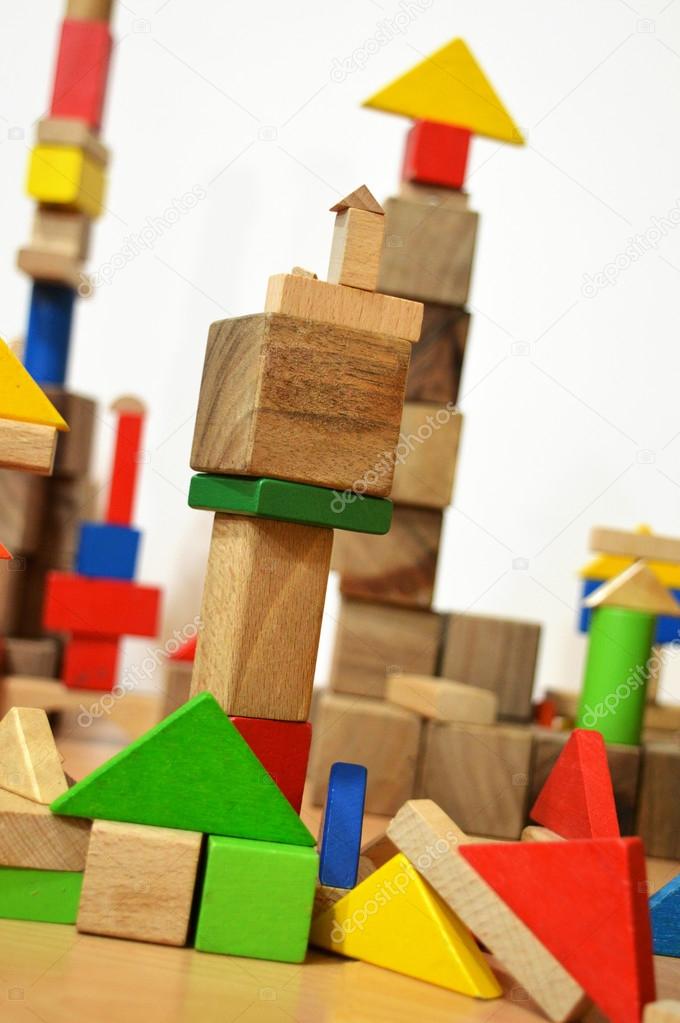 city wooden blocks