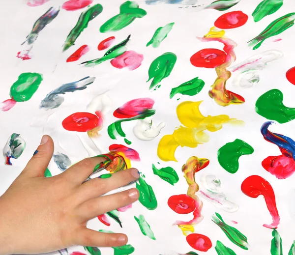 Painting with fingers — Stock Photo, Image