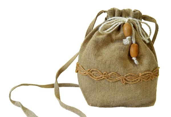 Handmade flax purse — Stockfoto