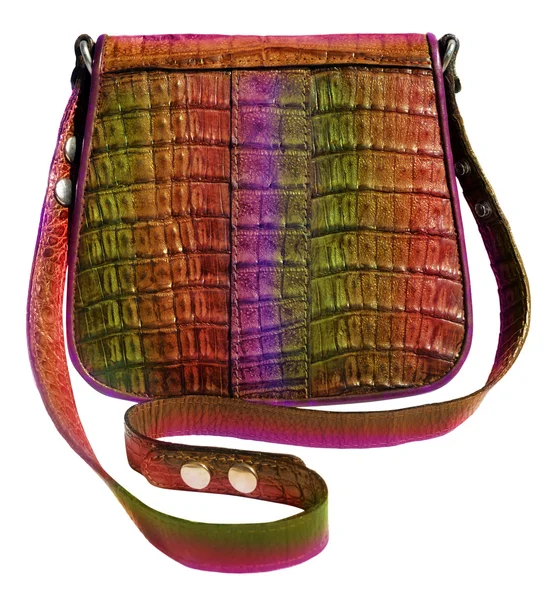 Colorful leather handbag — Stock Photo, Image