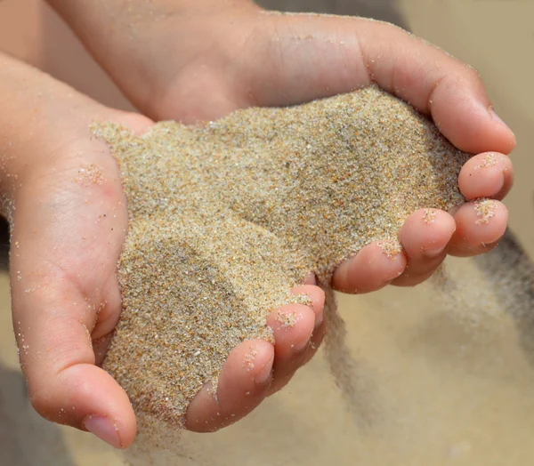 Coração de areia — Fotografia de Stock