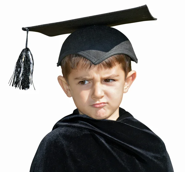 Niño graduado con gorra de graduación — Foto de Stock