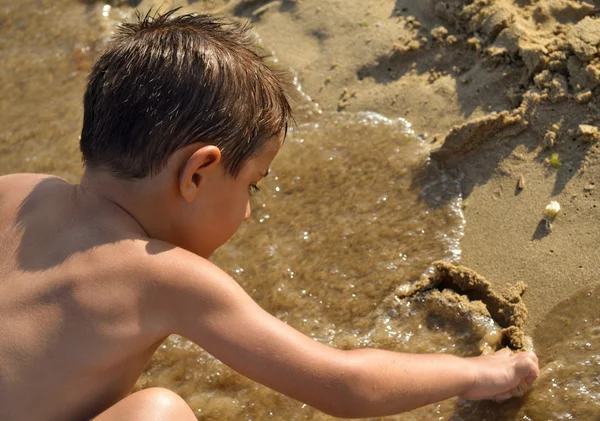 Desenho na areia — Fotografia de Stock