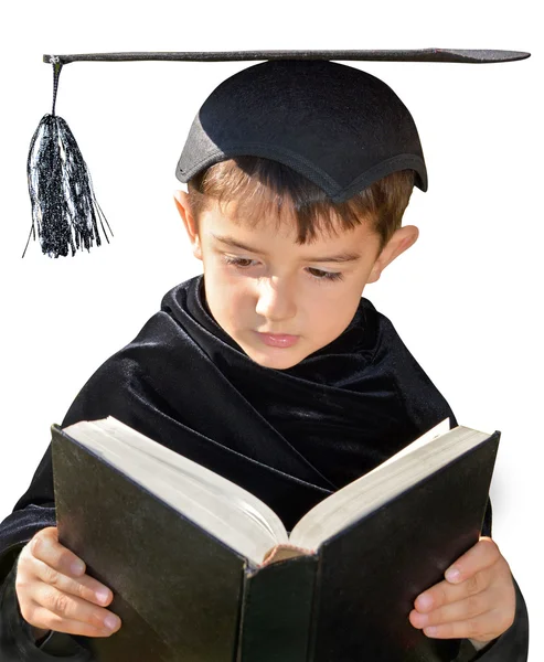 Aranyos gyerek diplomás kalappal — Stock Fotó
