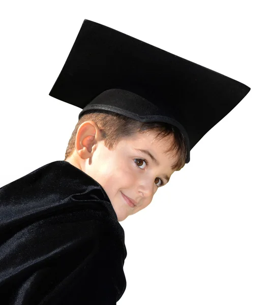 Słodkie dziecko absolwent z kasztana — Zdjęcie stockowe