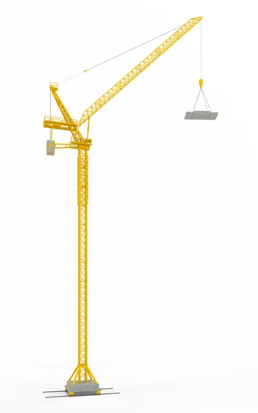 Yellow hoisting crane — Stock Photo, Image