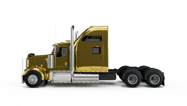 Golden american truck — Stock Photo, Image