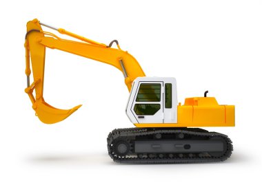 kazıcı beyaz arkaplanda izole edildi