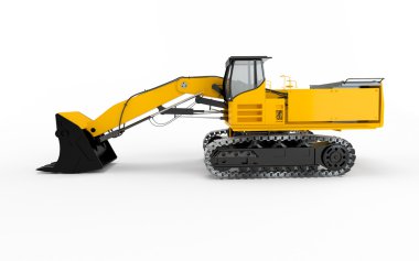 kazıcı beyaz arkaplanda izole edildi