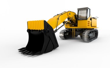 kazıcı beyaz arkaplanda izole edildi