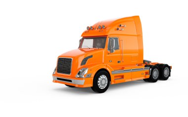 Orange american truck clipart