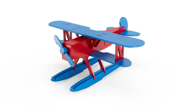 Spielzeugflugzeug isoliert auf weißem Hintergrund — Stockfoto
