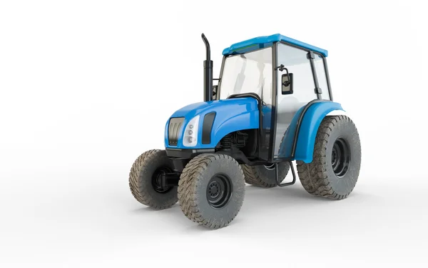 Agricultural blue tractor — Stock Photo, Image