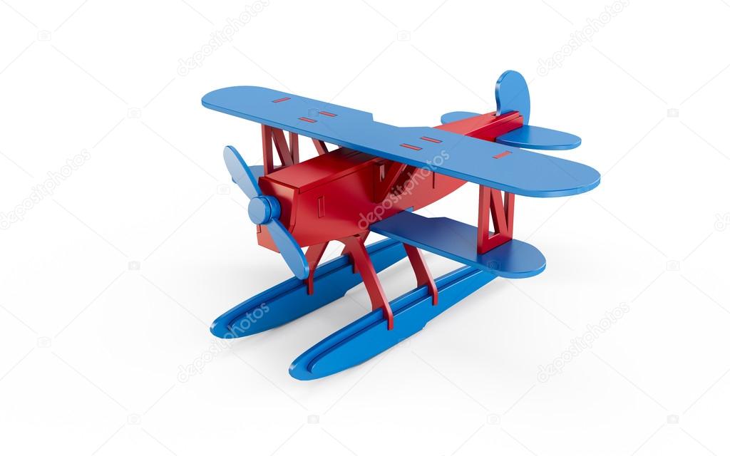 Toy airplane isolated on white background