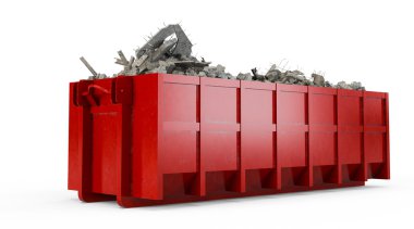 Rubble red container clipart