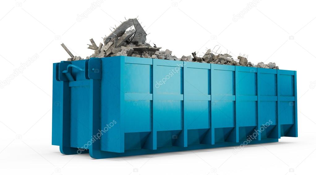 Cerulean rubble container