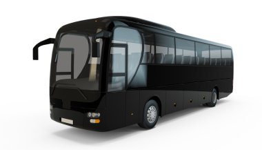 Siyah büyük tur otobüsü