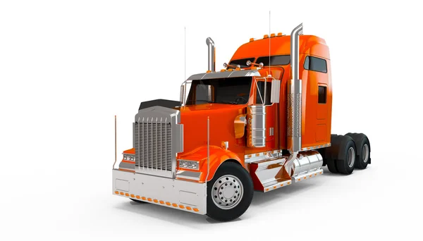 Orange Red american truck — Stock Photo, Image