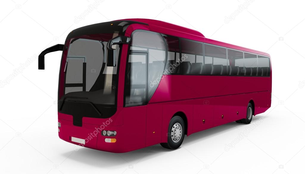 Purple big tour bus