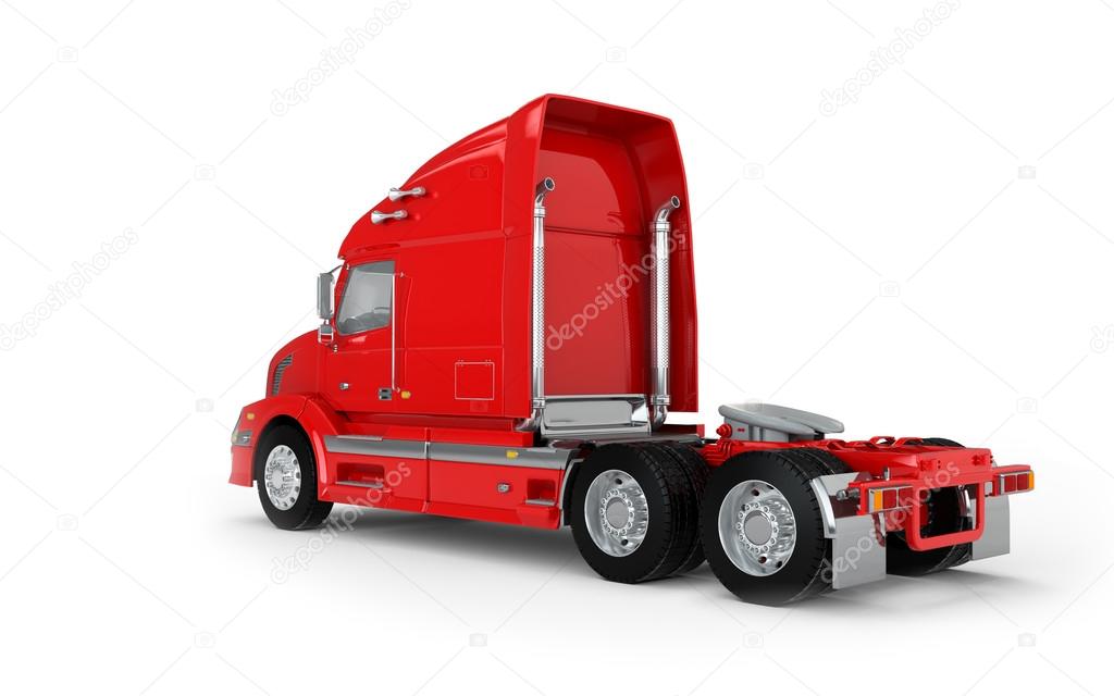 Red american truck