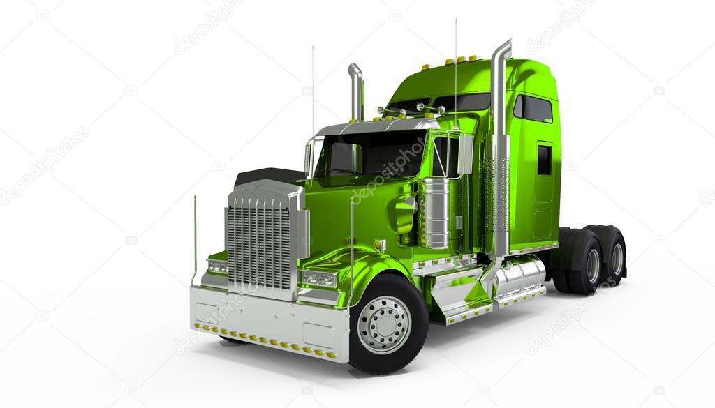 Light green american truck