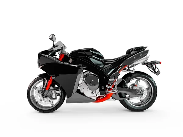 Motociclo nero isolato — Foto Stock