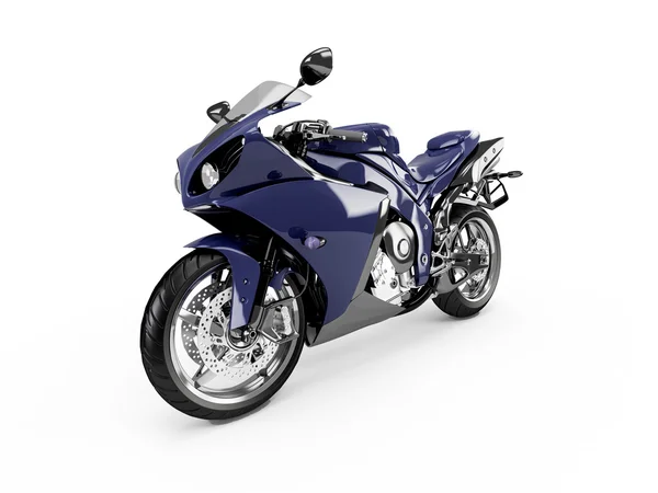 Midnight Blue motorcycle isolated — Stock Photo, Image
