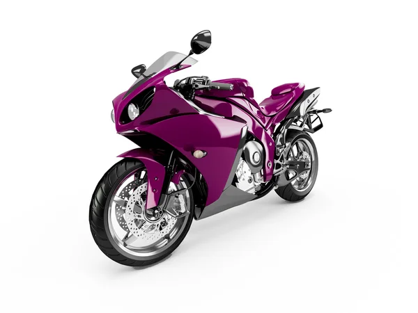 Фиолетовый мотоцикл изолирован — стоковое фото