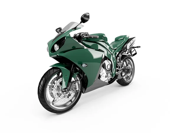 Sea Green motorcycle isolated — Stock Photo, Image