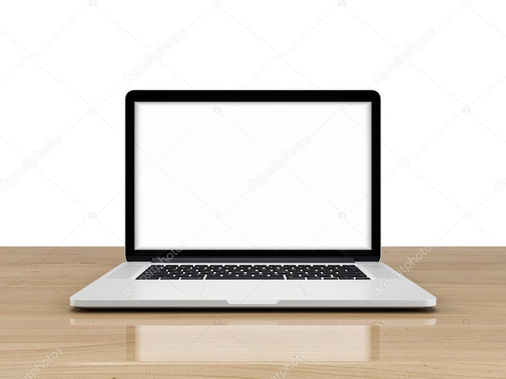 Laptop with blank screen