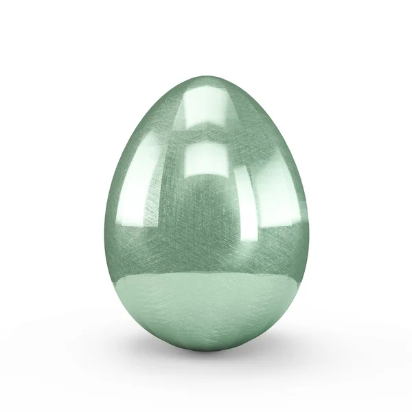 Dark Sea uovo verde isolato su sfondo bianco — Foto Stock