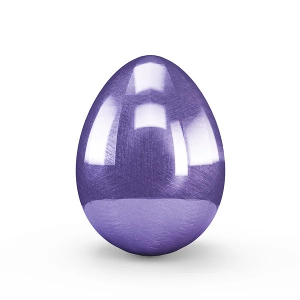 Uovo viola medio isolato su sfondo bianco — Foto Stock