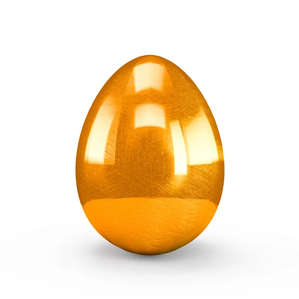 Arany tojás elszigetelt fehér background — Stock Fotó