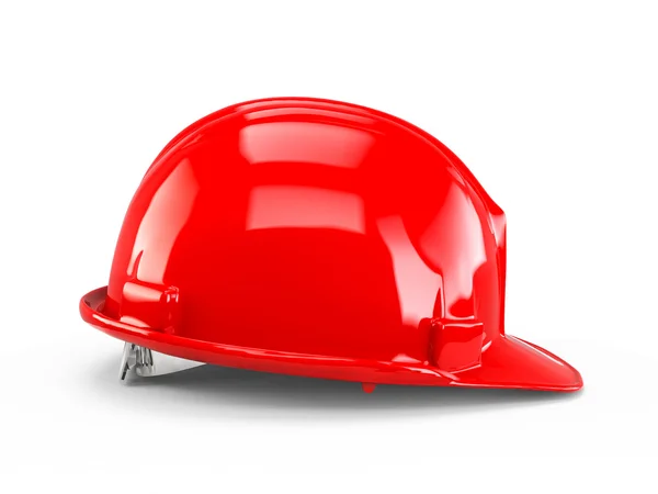 Casco da costruzione in plastica rossa — Foto Stock