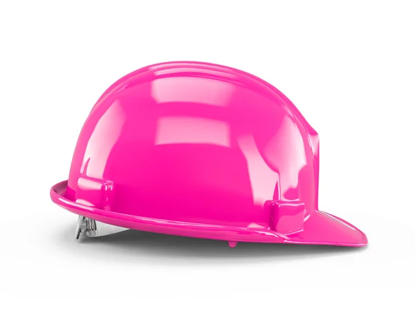 Deep Pink casco da costruzione in plastica — Foto Stock