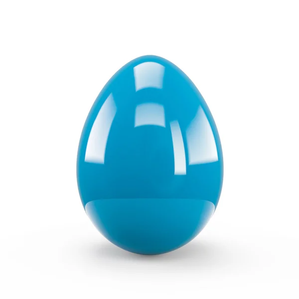 Deep Sky Blue Egg izolat pe fundal alb — Fotografie, imagine de stoc