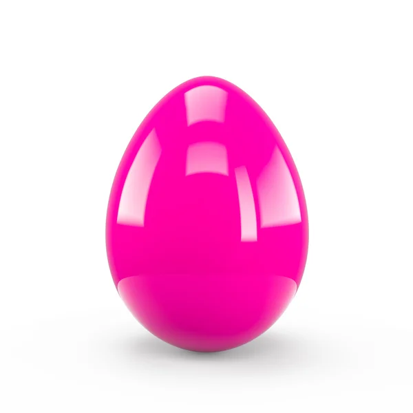 Deep Pink Egg izolat pe fundal alb — Fotografie, imagine de stoc