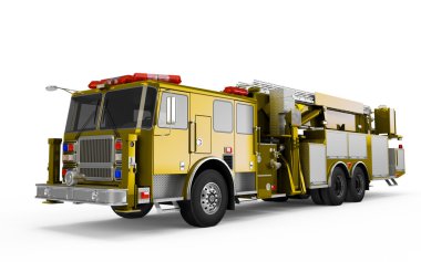 Altın altın Firetruck perspektif Önden Görünüm