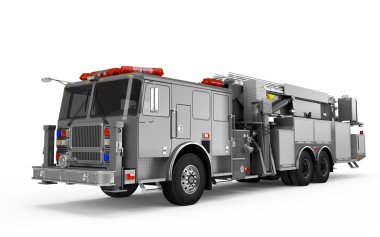 Gümüş Firetruck perspektif Önden Görünüm