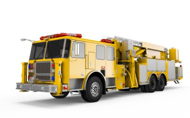Sarı Firetruck perspektif Önden Görünüm