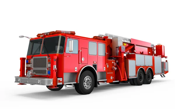 Red Firetruck perspective front view — Stock Photo, Image