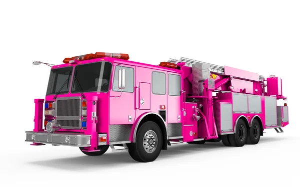 Deep Pink Firetruck perspective front view — Stock Photo, Image