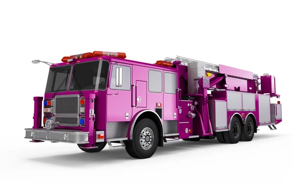 Purple Firetruck perspective front view — Stock Photo, Image