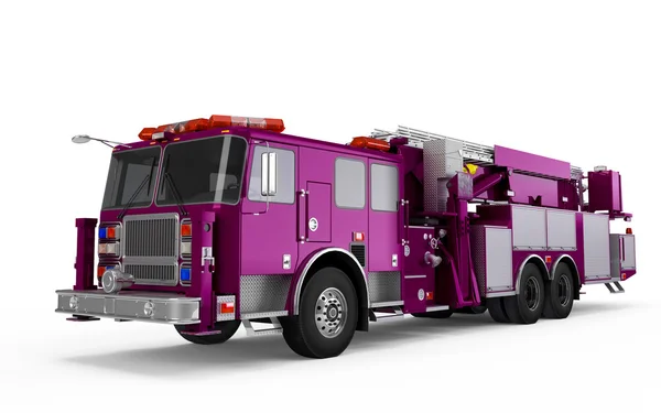 Dark Violet Firetruck perspective front view — Stock Photo, Image