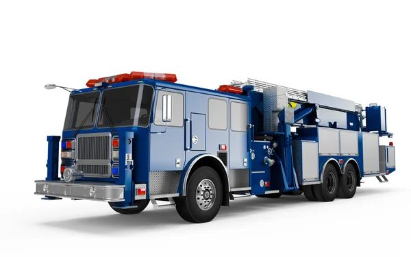 Dark Blue Firetruck perspective vue de face — Photo