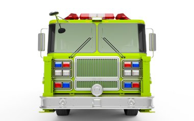 Yeşil Sarı Firetruck Önden Görünüm